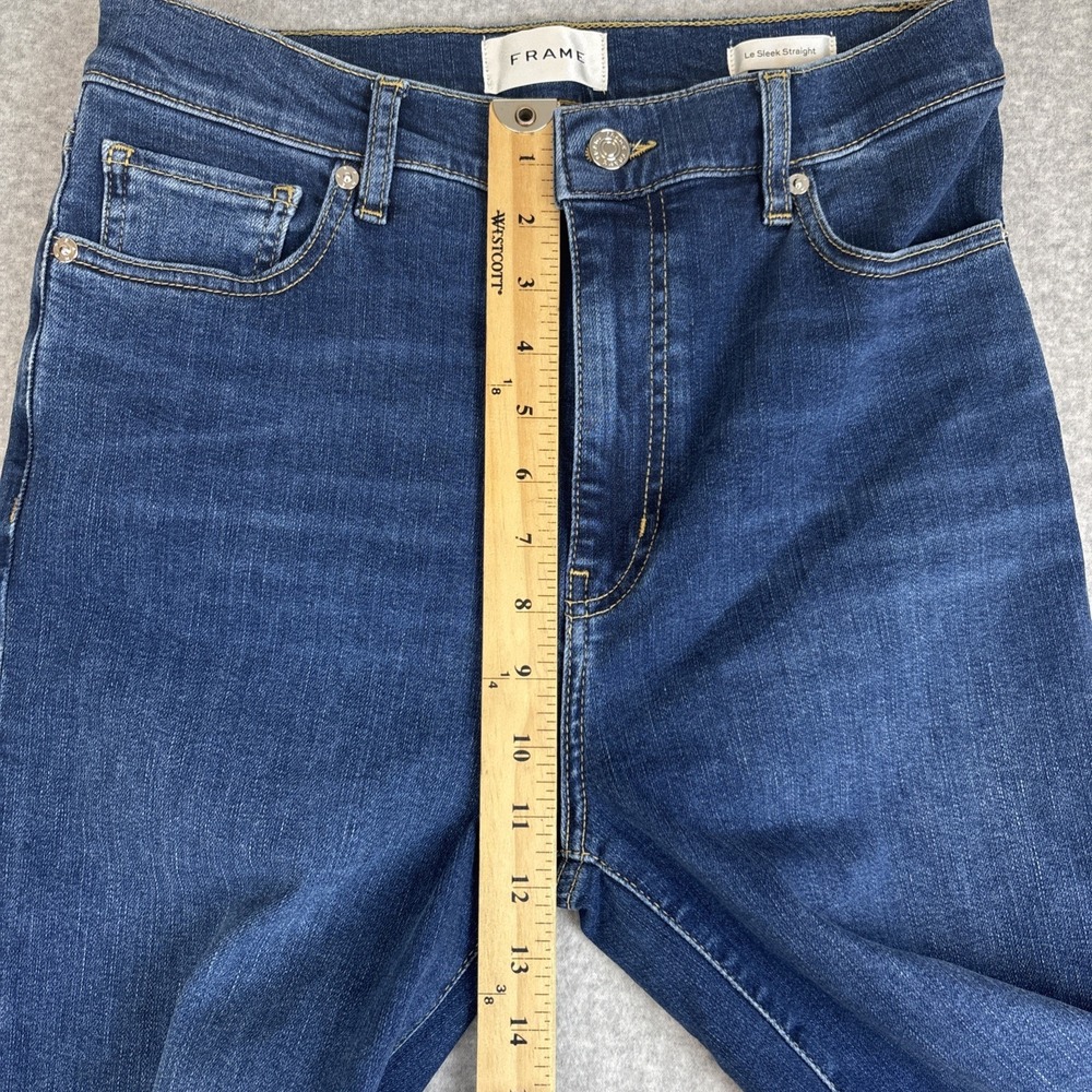 FRAME Le Sleek Straight Leg Jeans Size 29 High Rise - Picture 5 of 10